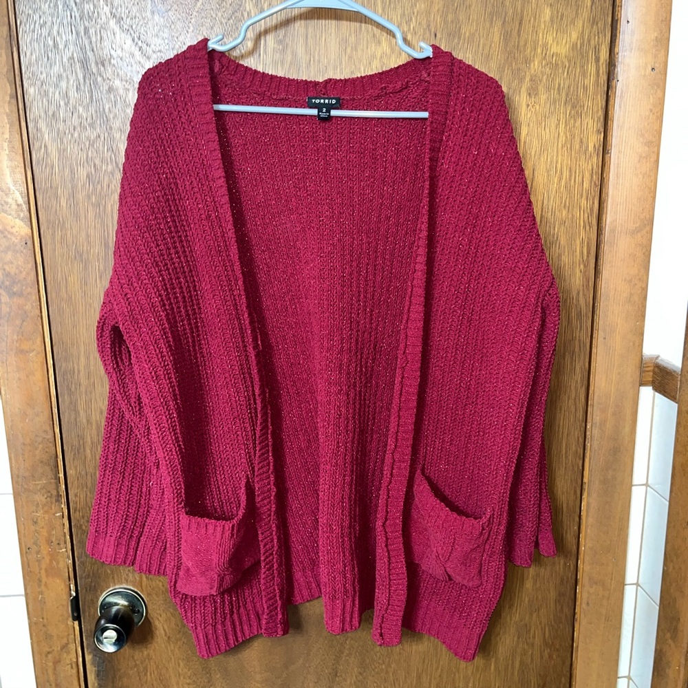 Torrid Maroon Cardigan